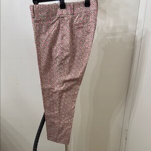 LOFT Beige and Pink Floral Pants